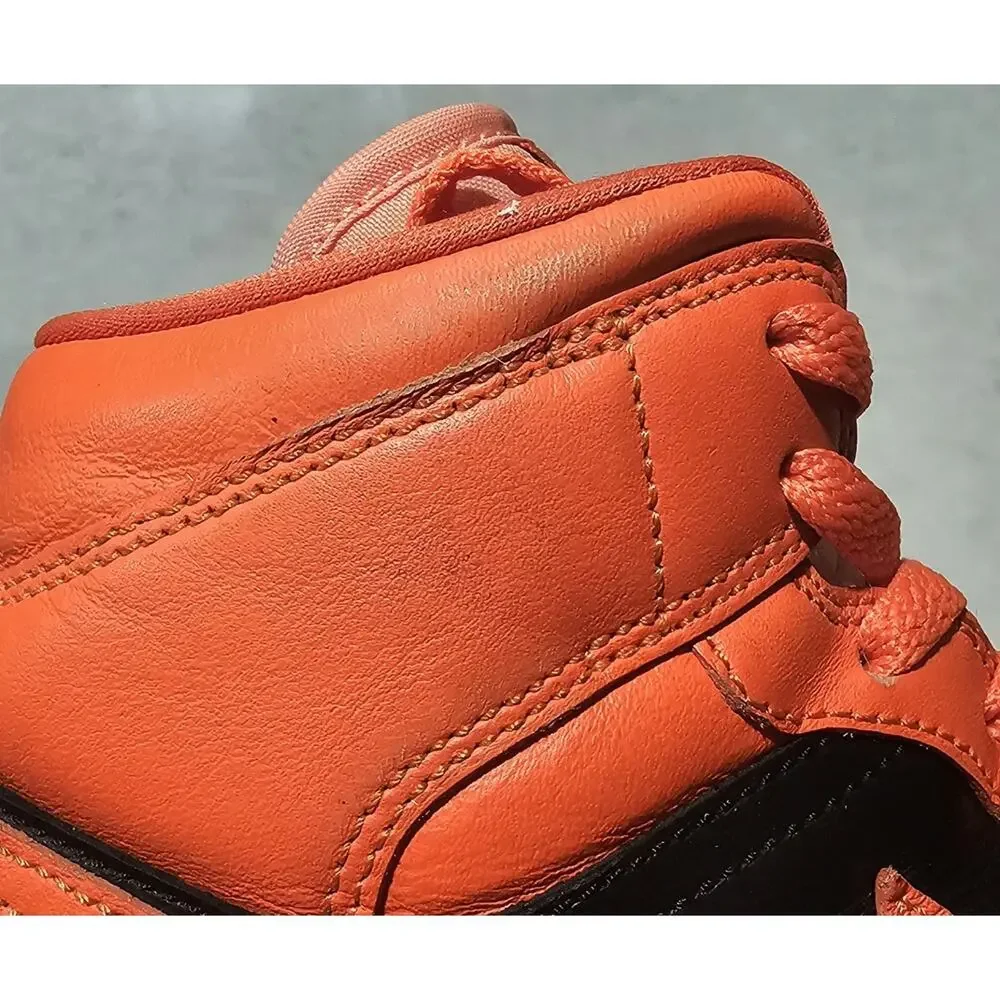 Air Jordan 1 Mid SE Rush Orange Black Women's Size 8 DM3381-600
